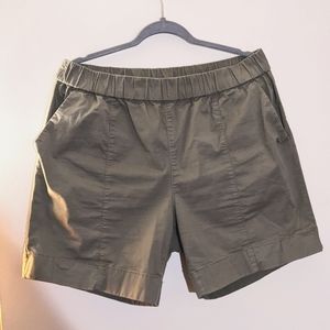 Duluth Trading Chino Shorts, Fatigue Green, women's size 16